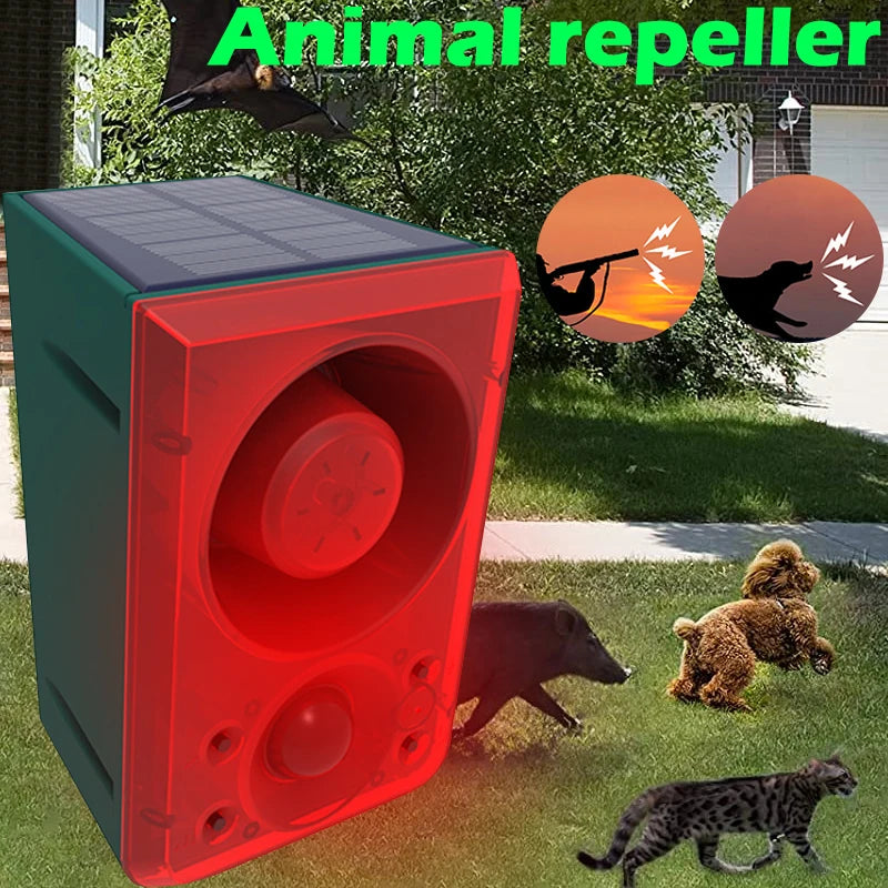 Solar Motion Sensor Alarm Light & Outdoor Animal Repeller Solar Security Alarm SPOT