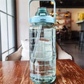 2L Water Bottle with Straw & Time Marker – Sports & Fitness Sports Water Bottle SPOT Green