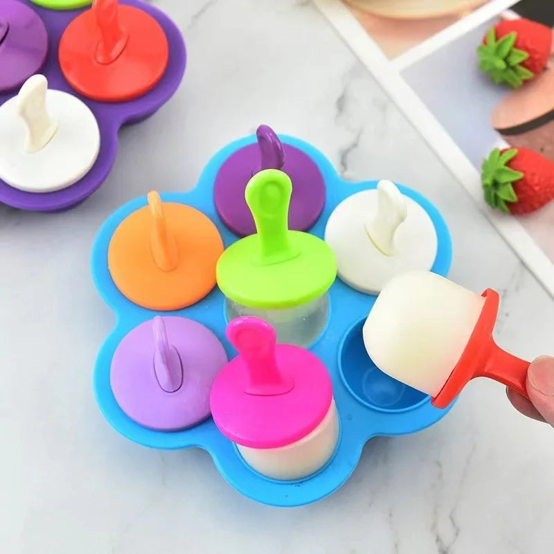 Silicone Popsicle Mold – DIY Kids Ice Cream Maker, Eco-Friendly Ice Cream Mold SPOT