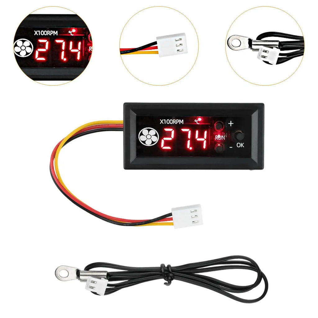 PWM Fan Speed Controller DC 12V 3A – 4-Wire Digital Display PWM Fan Controller SPOT