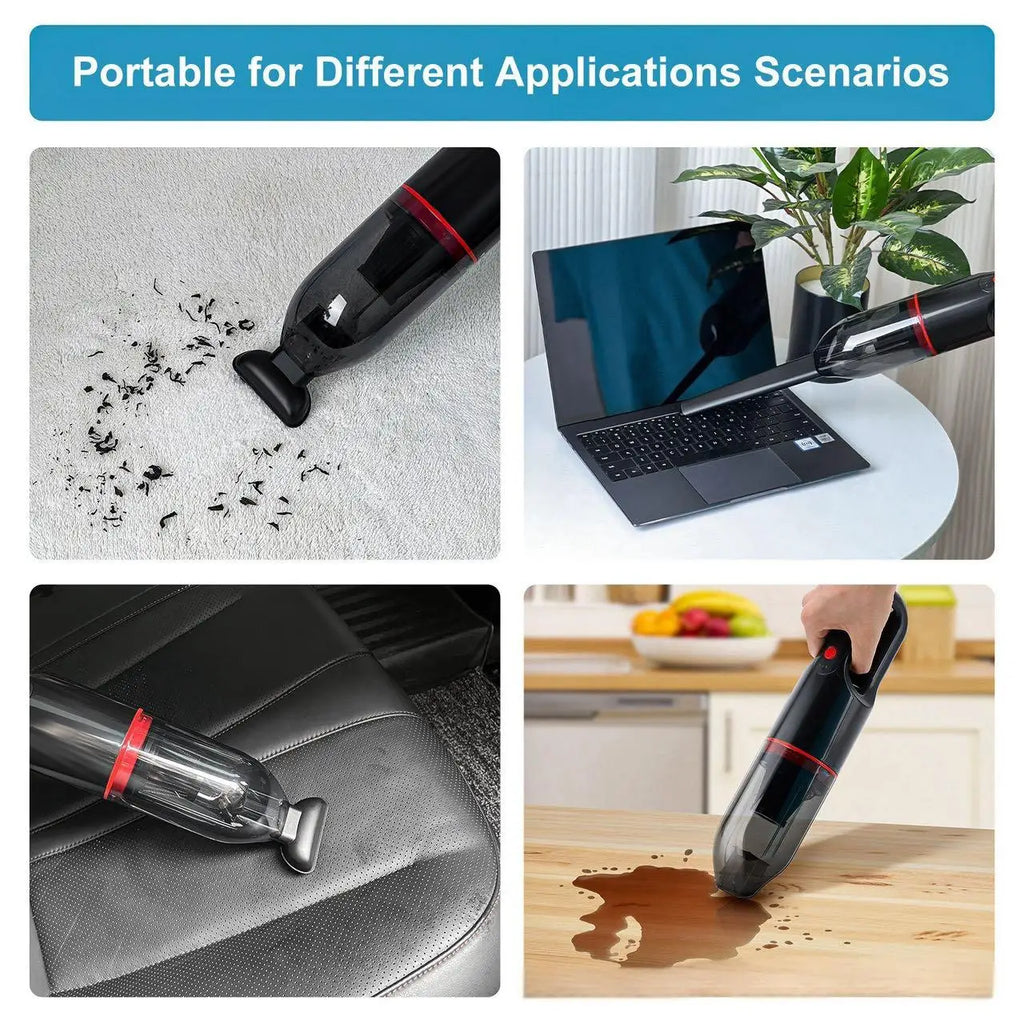 3-in-1 Cordless Mini Vacuum & Air Duster – Car & Keyboard Handheld Vacuum Cleaner SPOT