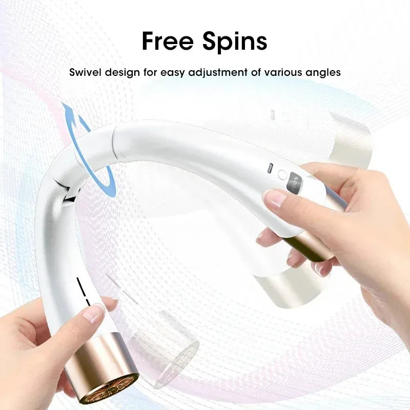Hands-Free Bladeless Neck Fan – 5-Speed USB-C Rechargeable Wearable Neck Fan SPOT