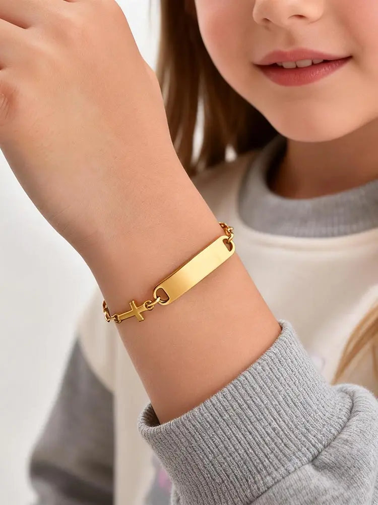 Personalized Baby Girl Name Bracelet – Butterfly ID Bar Bangle Personalized Baby Bracelet SPOT