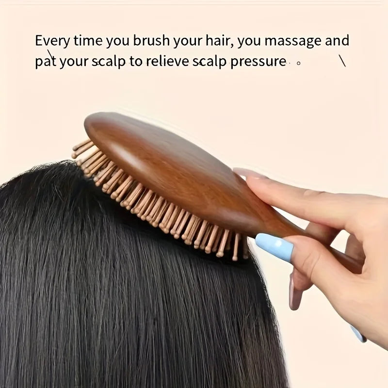 Sandalwood Air Cushion Hairbrush – Scalp Massage Comb Scalp Massage Hairbrush SPOT