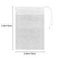 100-Pack Drawstring Tea Filter Bags – Biodegradable Non-Woven Tea Filter Bags SPOT one size White
