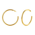 Chunky Gold Hoop Earrings – Waterproof Stainless Steel, 4 Sizes Hoop Earrings SPOT Gold C shape 42mm