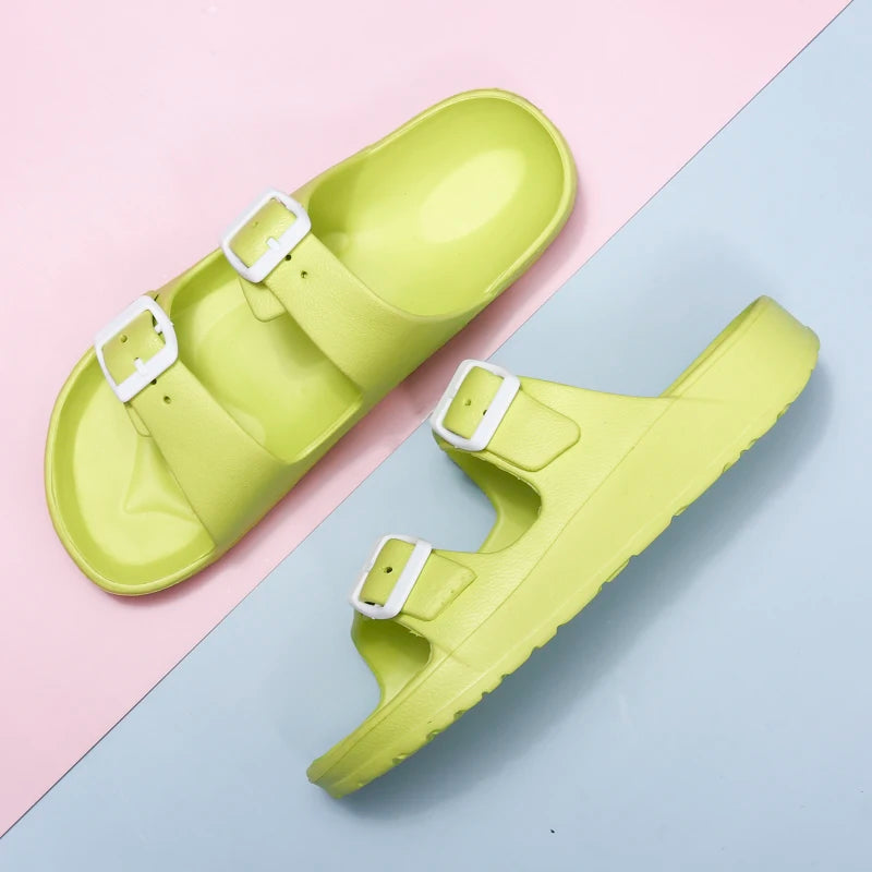 Lightweight EVA Sandals – Adjustable Dual Strap Slides EVA Flat Sandals SPOT