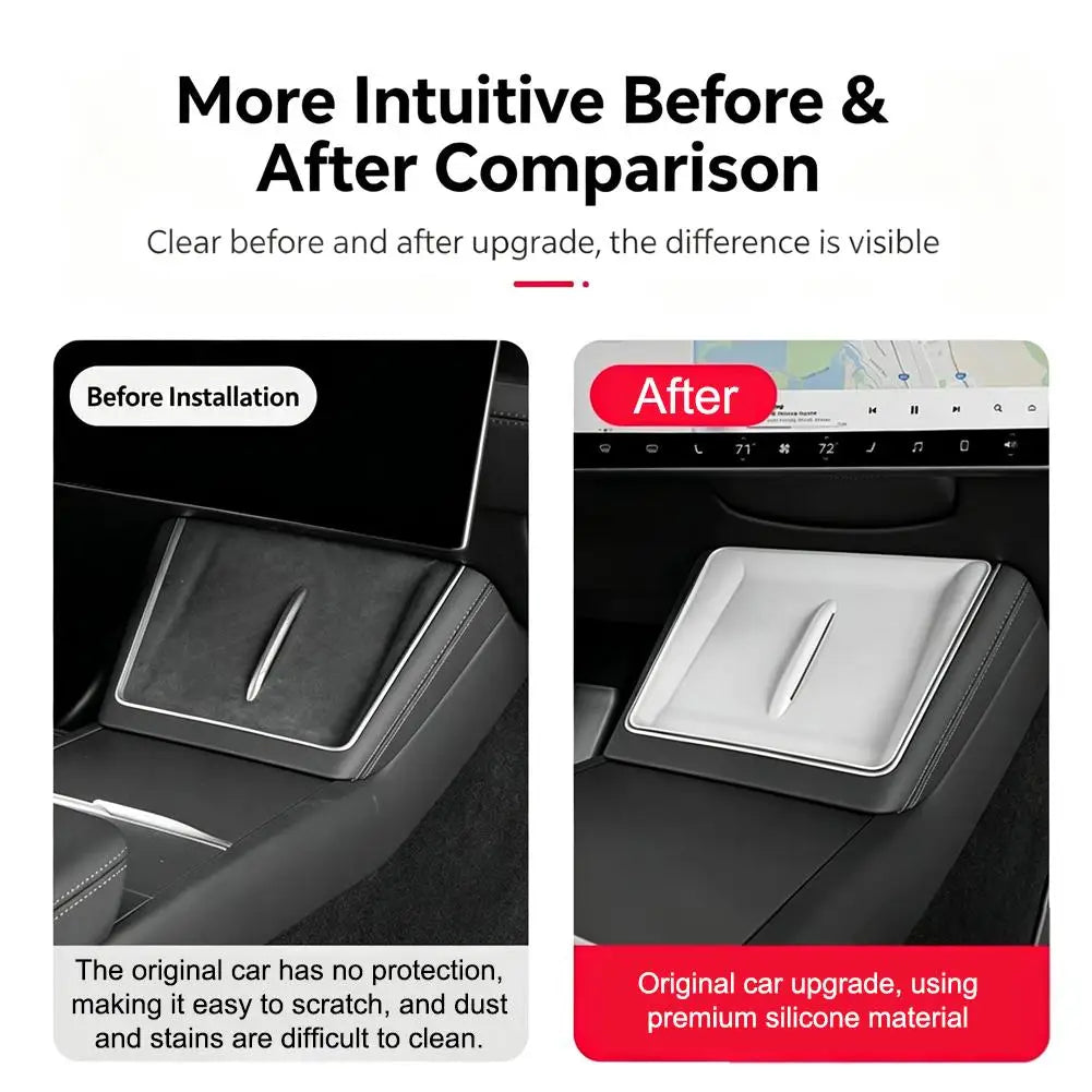 Wireless Charging Silicone Pad – Tesla Model Y/YL Juniper 2026 Car Console Charger Pad SPOT