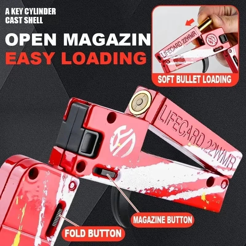 Alloy Metal Folding Toy Pistol with Soft Bullets | NOCCLILI Toy Blaster Pistol SPOT