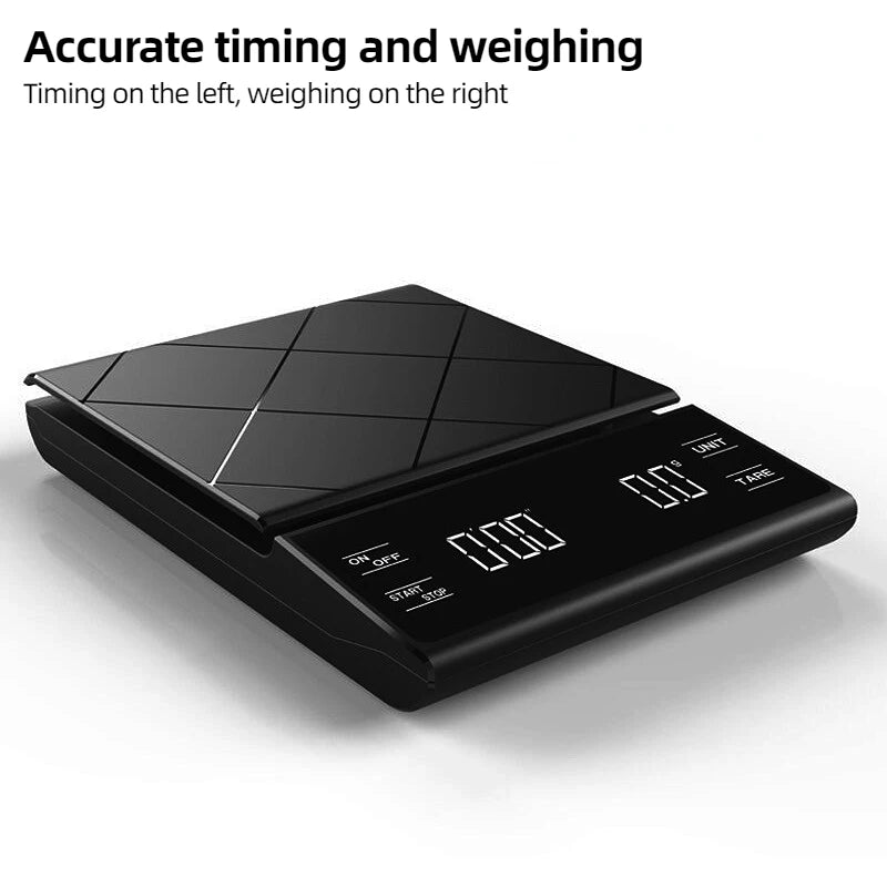 Digital Coffee Scale with Timer & LED Screen – 3kg/0.1g Digital Kitchen Scale SPOT