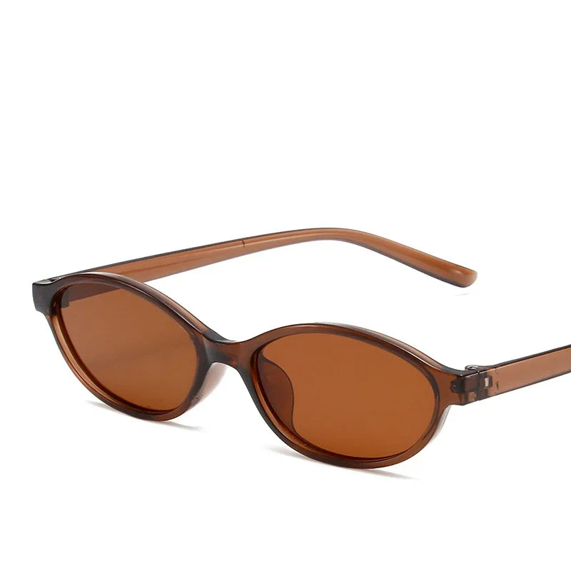 Vintage Oval Ellipse Sunglasses – Unisex Mirror Lens Small Frame Fashion Sunglasses SPOT MULTI 5