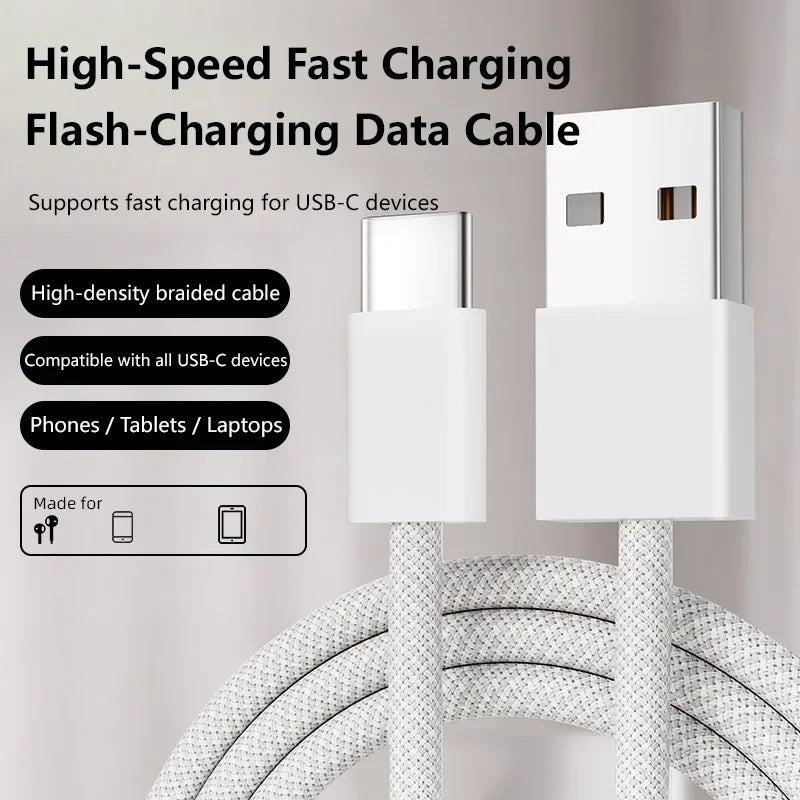5-Pack USB-A to USB-C 240W Fast Charging & Data Cables USB-C Charging Cable SPOT