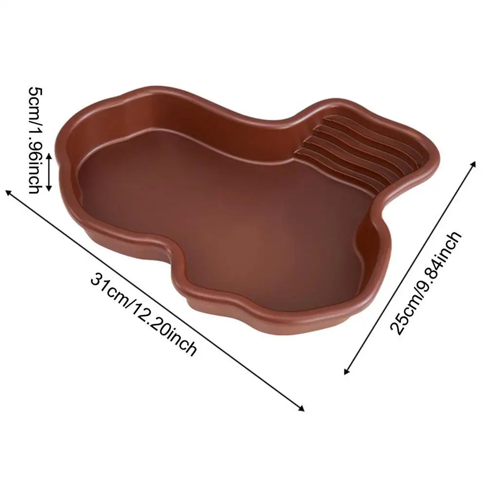 Reptile Feeding Dish & Bathing Pool with Ramp & Basking Terrace Reptile Bathing Dish SPOT No drainage