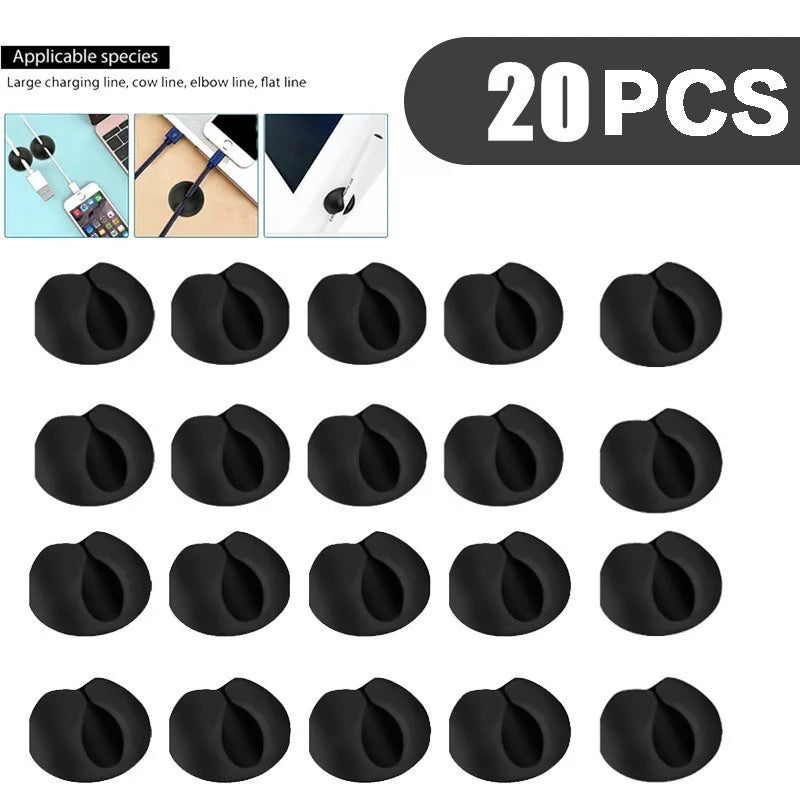 Silicone Cable Clips Wire Organizer – 10 or 20 Pack Cable Clip Organizer SPOT