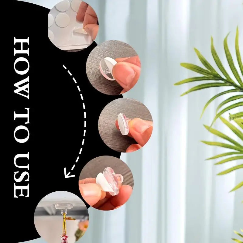 Self-Adhesive No-Drill Ceiling Hooks – Traceless Mini Hangers 9/18pc Adhesive Storage Hooks SPOT