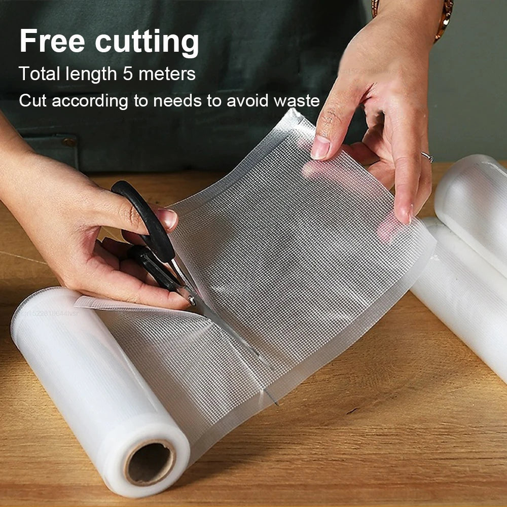 Vacuum Sealer Bag Rolls 5-Pack | Custom Length Food Storage Vacuum Sealer Bag Rolls SPOT