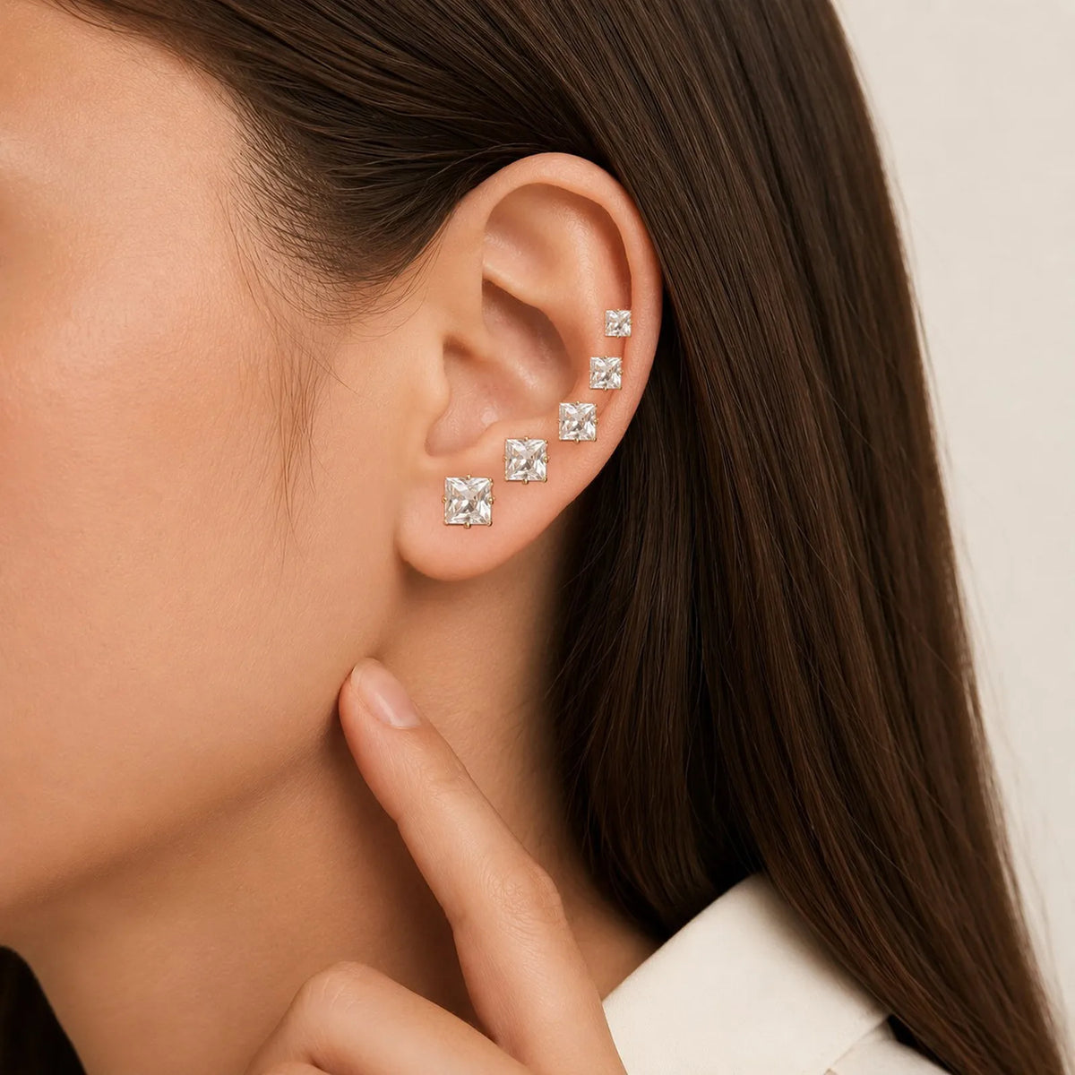 15-Pair Gold Stud Earrings Set – CZ & Faux Pearl for Women Stud Earrings Set SPOT