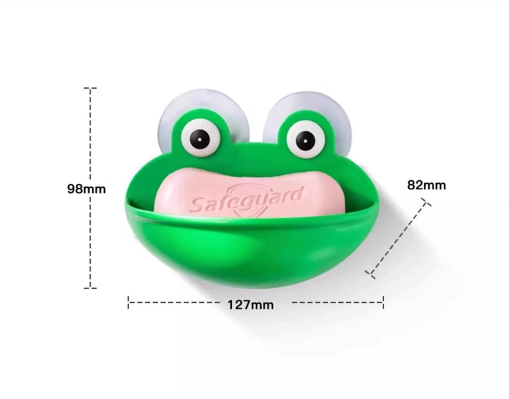 Suction Cup Frog Soap Dish – Cute Wall-Mounted Soap Holder Soap Dish SPOT