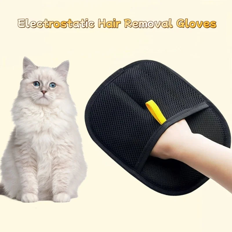 Pet Hair Removal Gloves – Cat & Dog Grooming Brush Pet Grooming Gloves SPOT