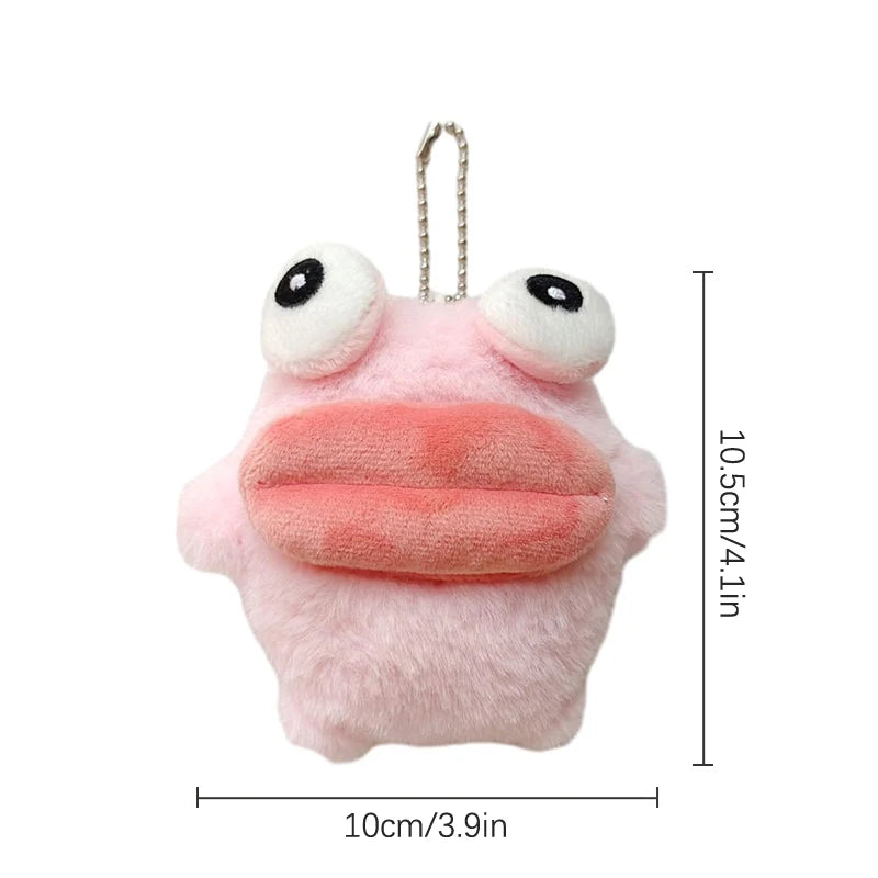 Cute Frog Plush Keychain – Cartoon Sausage Mouth Doll Charm Plush Keychain Charm SPOT