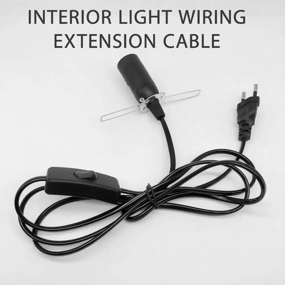 1.8m Salt Lamp Cord E14 Socket, On/Off Switch & EU Plug Lamp Cord Socket SPOT