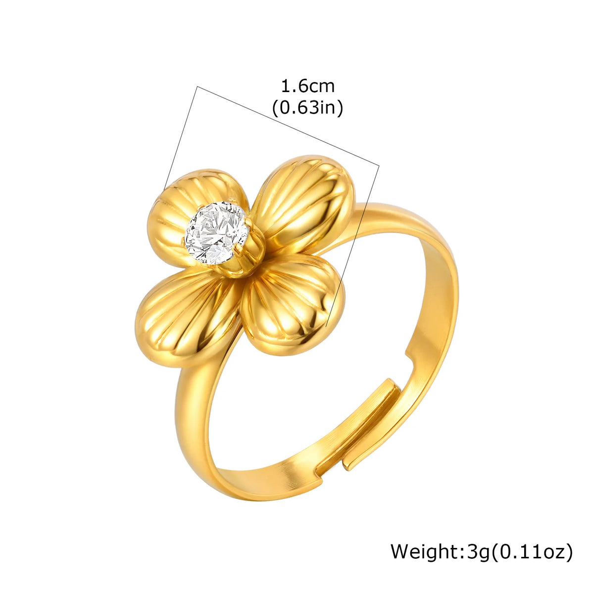 Zirconia Butterfly Bow Stud Earrings – Gold Hypoallergenic Stud Earrings SPOT RC-895G