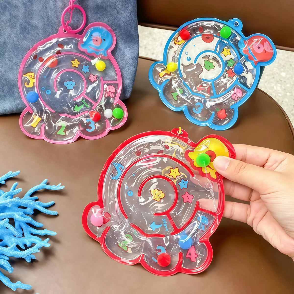 Water Bag Maze Squeeze Fidget Toy with Keychain | Ages 14+ Fidget Keychain Toy SPOT