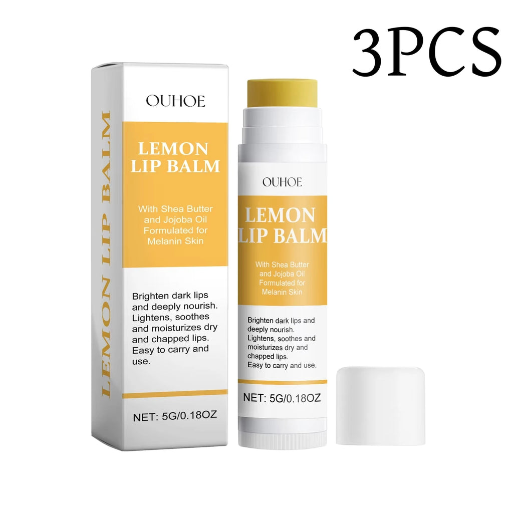 Lemon Turmeric Lip Balm – Exfoliating & Moisturizing Lip Care Lip Balm SPOT Pack of 3
