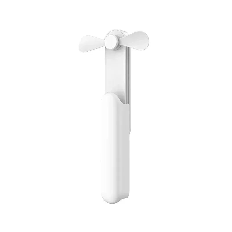 3-in-1 Foldable Mini Handheld Fan & 2000mAh Power Bank USB Portable Handheld Fan SPOT WHITE USB Type-C