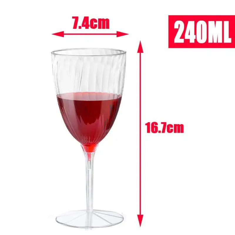 Vintage Plastic Wine Goblets – Unbreakable Food-Grade Cocktail Cups Plastic Wine Goblets SPOT A3