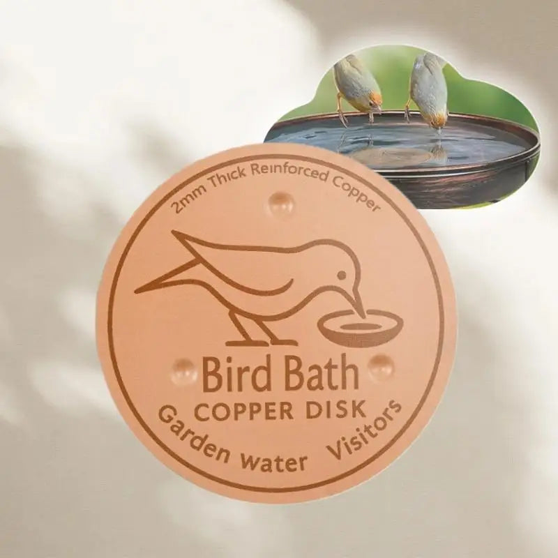 Copper Bird Bath Cleaner Disc – Natural Algae Control Bird Bath Accessory SPOT