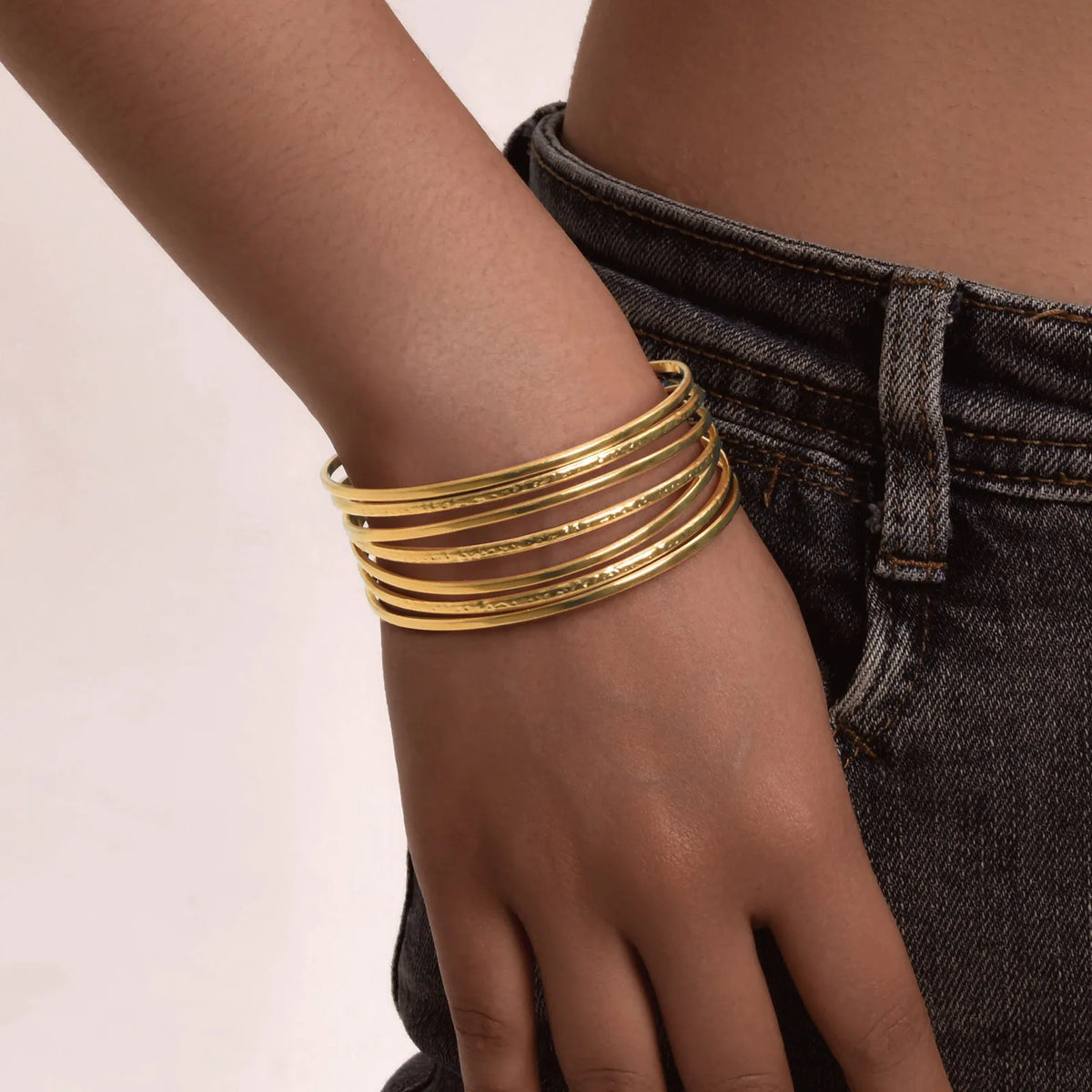 Meaeguet Multilayer Geometric Gold Cuff Bracelet for Women Cuff Bangle Bracelet SPOT Default Title