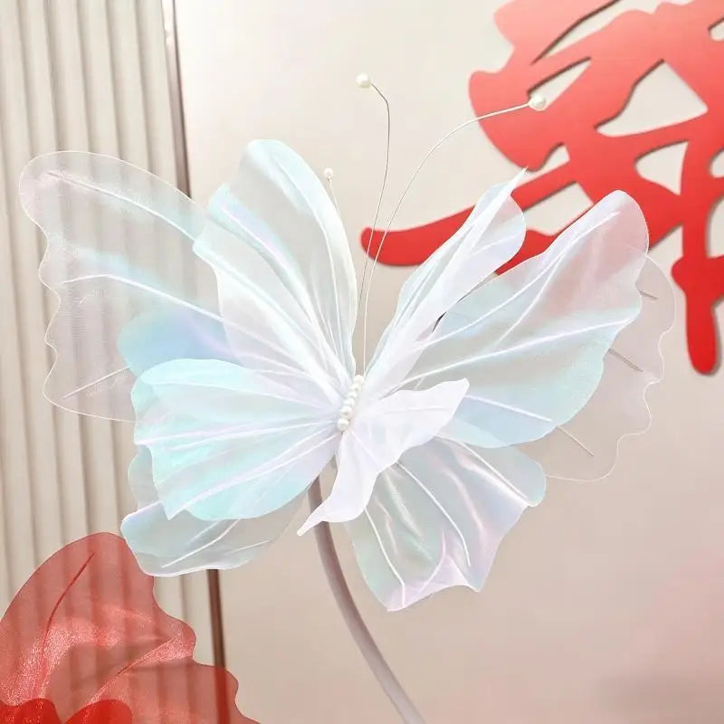 3D Organza Butterfly Wall Decor 45–50cm – Wedding & Party Wall Decoration SPOT