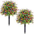 Artificial Petunias with Ground Stake – 18" Outdoor Faux Flowers Artificial Garden Flowers SPOT A3