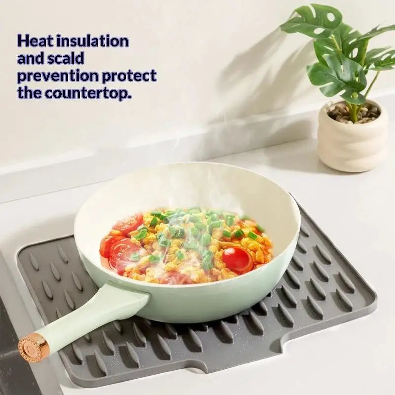 Silicone Dish Drying Mat – BPA-Free Non-Slip Sink Drain Pad Dish Drying Mat SPOT