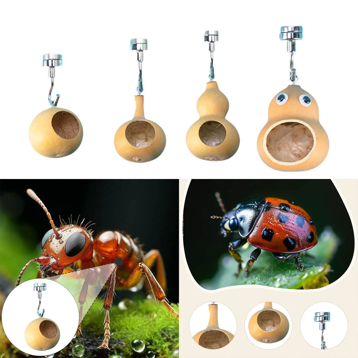Wood & Steel Hanging Hideout for Jumping Spiders & Reptiles Reptile Hideout SPOT