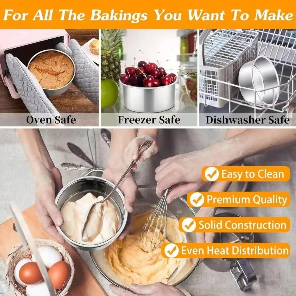Nonstick Aluminum Round Cake Pan 6/8/10/12 Inch Chiffon Mold Round Cake Pan SPOT