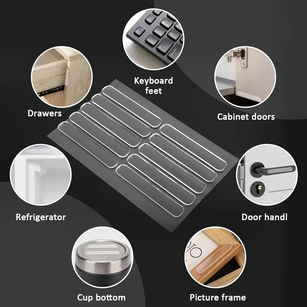 10-Pack Clear Silicone Door Anti-Collision Pads | Sealing Strips Door Bumper Pads SPOT