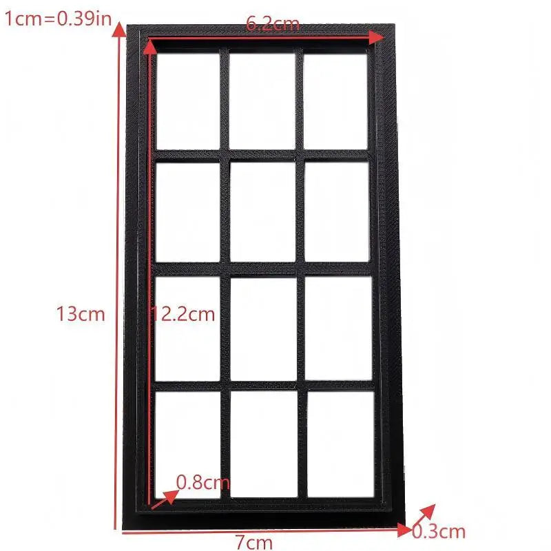 1:12 Scale Dollhouse Wood Window Frame – Miniature Decor Dollhouse Accessory SPOT