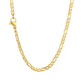 Figaro Link Chain Necklace – Gold & Silver Stainless Steel Chain Necklace SPOT gold color 45cm Length