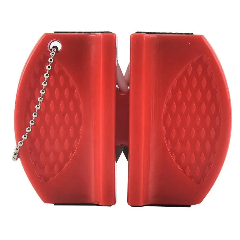 Mini Dual-Slot Knife Sharpener – Kitchen & Outdoor Use Knife Sharpener SPOT 1 Red
