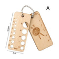 Wooden Knitting Gauge Ruler & Locking Stitch Markers Set Knitting Craft Tool SPOT A