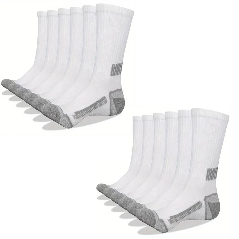 12-Pack Men's Sports Socks – Breathable & Moisture-Wicking Men's Sports Socks SPOT One Size 12Pairs White