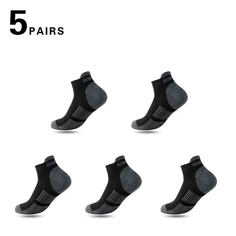 10-Pack Men's Breathable Mesh Ankle Socks | Sizes EU 38–45 Men's Ankle Socks SPOT 5 black 35-39