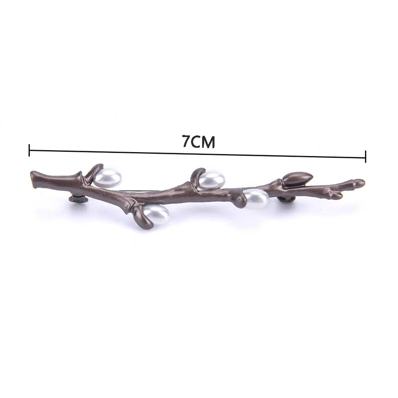 Vintage Pearl Plum Blossom Brooch – Elegant Floral Pin Floral Brooch Pin SPOT Bronze