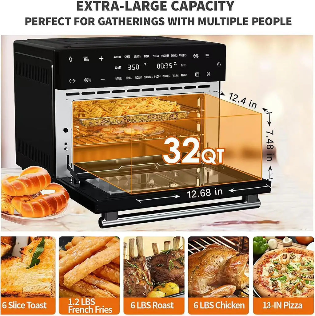 DUTRIEUX 18-in-1 Air Fryer Toaster Oven 30L with Rotisserie Air Fryer Toaster Oven SPOT