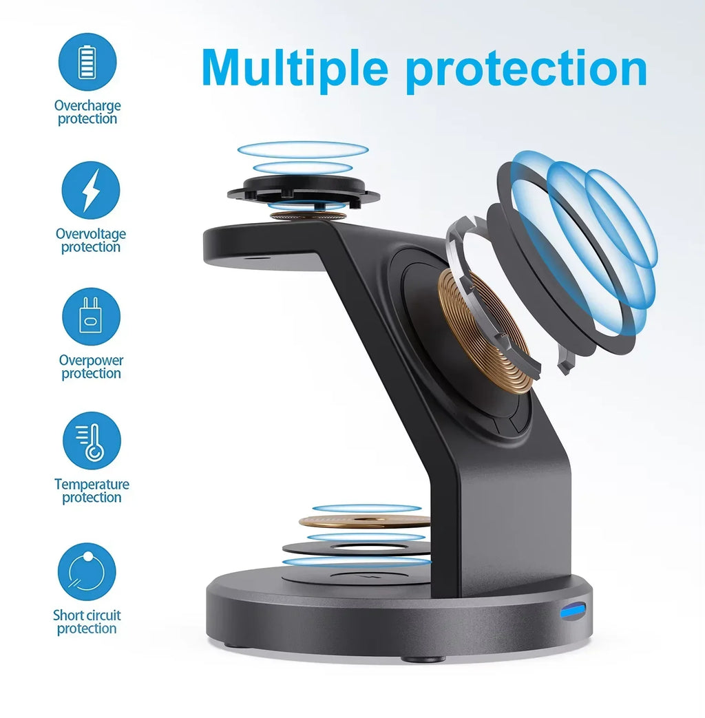 VIKEFON 3-in-1 MagSafe Wireless Charging Station – iPhone iWatch Wireless Charging Station SPOT