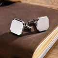 Personalized Engraved Stainless Steel Cufflinks – Wedding Gift Engraved Cufflinks SPOT CL-055S