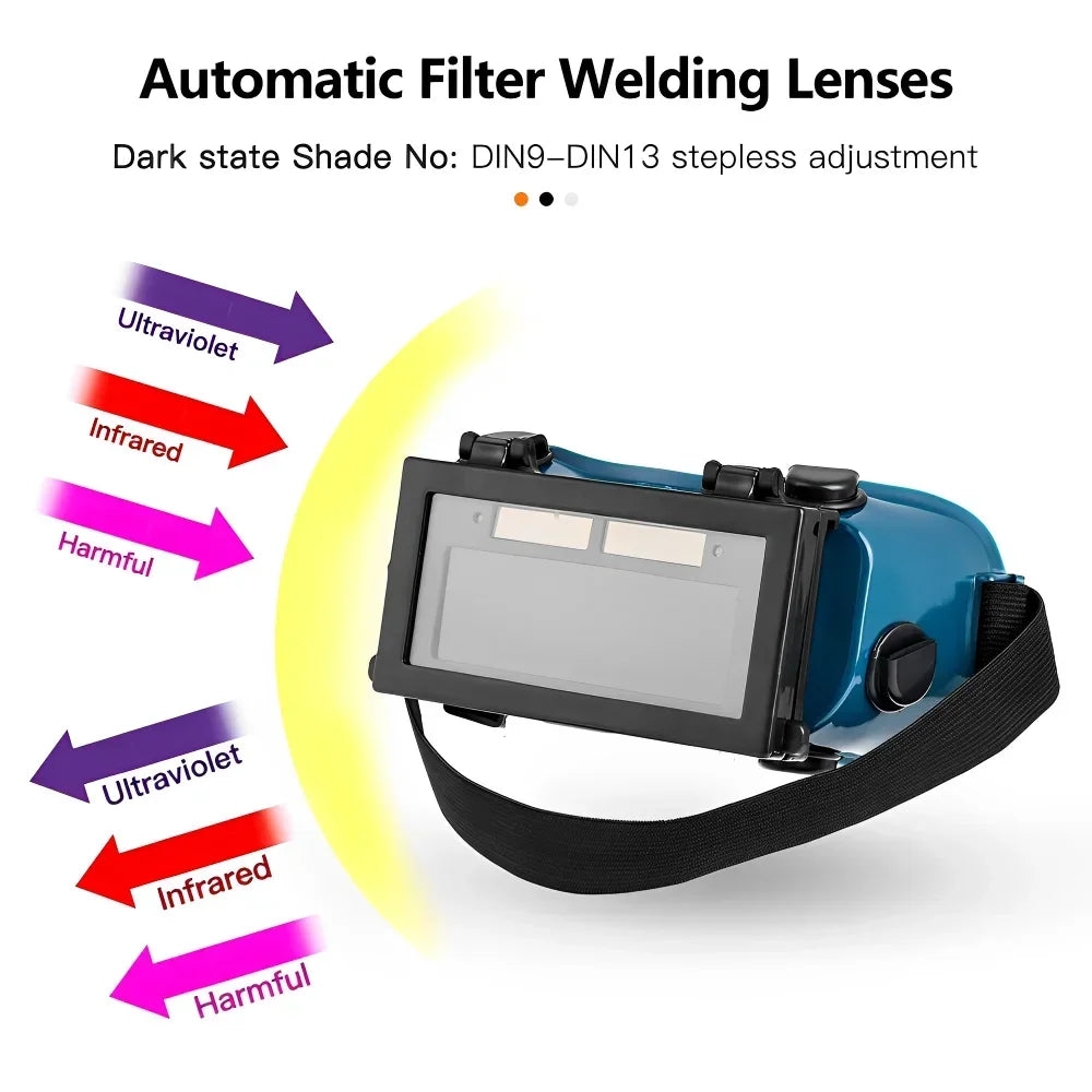 Auto-Darkening Welding Goggles | Solar Powered, DIN 9-13 Welding Goggles SPOT