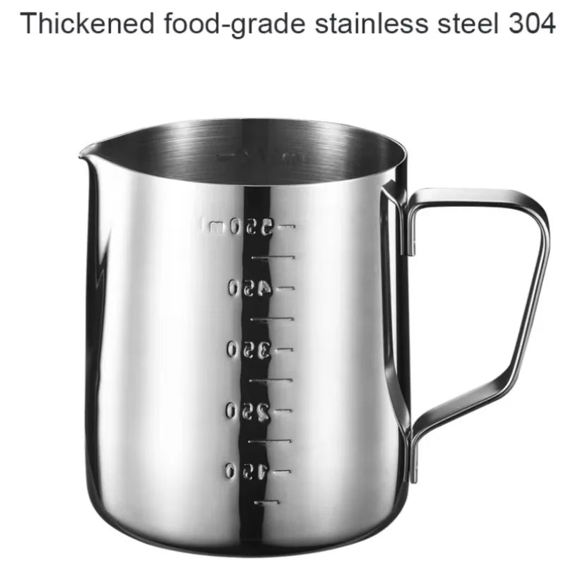 Barista Milk Frothing Pitcher 350ml – Stainless Steel Latte Jug Milk Frothing Pitcher SPOT